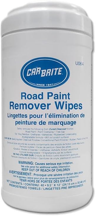 CAR U064-22, Car Brite Road Paint Remover Wipes