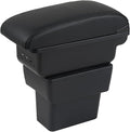 AULPHIKE Compatible with Nissan Note Armrest E-Power Car Center Console Organizer Armrests Double Layer Storage with 3 USB（Black）