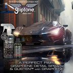 Gliptone Graphene Detail Spray, Super-Hydrophobic Graphene Oxide Coating, Extreme Gloss & Slick Finish, Durable Paint Protection, Spray & Wipe Application, Maintains Waxed or Coated Surfaces, 16 fl oz