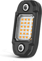 6Pods Yellow Rock Lights 24 LEDs Chips Neon Trail Rig Lamp Underglow LED Lighting Systems for Cars Trucks SUV ATV UTV