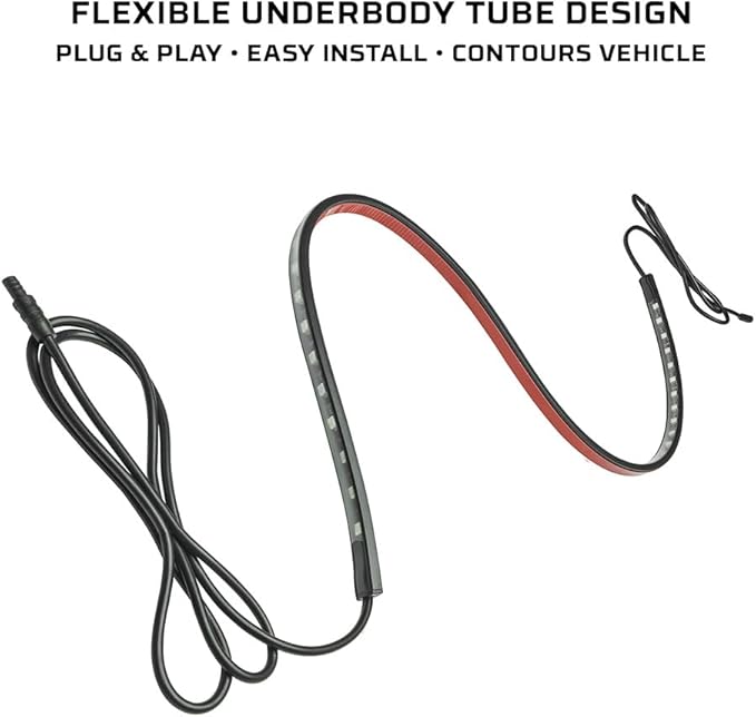 LEDGlow 6pc Purple LED Flexible Truck Slimline Underbody Underglow Accent Neon Lighting Kit - 4 Unique Patterns - Water Resistant, Low Profile Light Tubes - for Midsize & Full Size Trucks