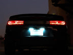 iJDMTOY Ice Blue Full LED License Plate Light Kit Compatible With Chevrolet 2014-24 Camaro, 2013-15 Malibu, 2011-15 Volt, 2016-up Cruze, 18-SMD Aqua LED & Can-bus Error Free