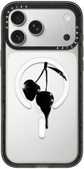 CASETiFY Impact iPhone 17 Pro Max Case [Slim/Compatible with Magsafe / 8.2 ft. 4X Military Grade Drop Protection] - Night Cherry - Clear Black