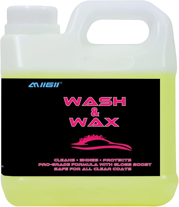 MIIGII Car Wash Soap with Paint Protection Coating - pH Balanced Car Shampoo - Rich Suds & Deep Cleaning - All Vehicles - 1000ml (34oz)