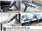 Mini Car Vacuum Portable Cordless, 20000PA Powerful Suction,7800mAh,High Power, LED Light, Dual Filter, Car Vacuum Cleaner & Air Duster for Home, Desk, PC, Keyboard