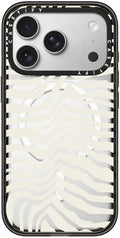 CASETiFY Impact iPhone 17 Pro Case [Slim/Compatible with Magsafe / 8.2 ft. 4X Military Grade Drop Protection] - Zebra Stripe - Clear Black