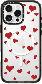 CASETiFY Impact iPhone 16 Pro Max Case [Slim/Compatible with Magsafe / 8.2 ft. 4X Military Grade Drop Protection] - Lost in Love - Clear Black
