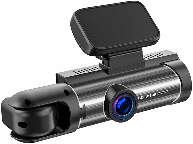 Dual Dash Cam Front and Inside, 1080P Dash Camera for Cars IR Night Vision Car Camera, Loop Recording, HDR, Accident Lock, 310 ° Wide-Angle, Parking Monitor, Motion Detection