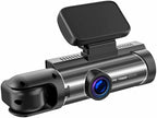 Dual Dash Cam Front and Inside, 1080P Dash Camera for Cars IR Night Vision Car Camera, Loop Recording, HDR, Accident Lock, 310 ° Wide-Angle, Parking Monitor, Motion Detection