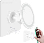 OCEANLOVE for MagSafe Wall Mount Magnetic Phone Holder, Self-Adhesive, 360 Rotatable, Waterproof, Compatible with iPhone 17/16/15/14/13/12,All Phones, Shower Mirror Car Glass Bathroom Kitchen (White)