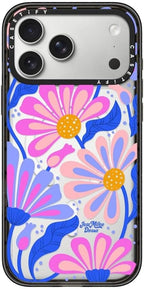 CASETiFY Impact iPhone 17 Pro Max Case [Slim/Compatible with Magsafe / 8.2 ft. 4X Military Grade Drop Protection] - Mystic Daisy - Clear Black
