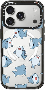 CASETiFY Impact iPhone 17 Pro Case [Slim/Compatible with Magsafe / 8.2 ft. 4X Military Grade Drop Protection] - Normal Leonarudo Pattern - Clear Black
