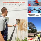 Telescopic Window Cleaning Kit: 3.6-10.8M Extendable Brush & Squeegee Water Fed Pole for Roof Glass Solar Panel Cleaning - Ideal Outdoor Cleaning Tool