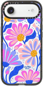 CASETiFY Impact iPhone Air Case [Slim/Compatible with Magsafe / 8.2 ft. 4X Military Grade Drop Protection] - Mystic Daisy - Clear Black