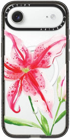 CASETiFY Impact iPhone Air Case [Slim/Compatible with Magsafe / 8.2 ft. 4X Military Grade Drop Protection] - Stargazer Lily - Clear Black