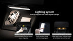 JOWUA Under Screen Invisible Station for Tesla New Model Y 2025 Model 3 Highland (2024+), Include 3 Ports Power HUB, Portable LED Light,
