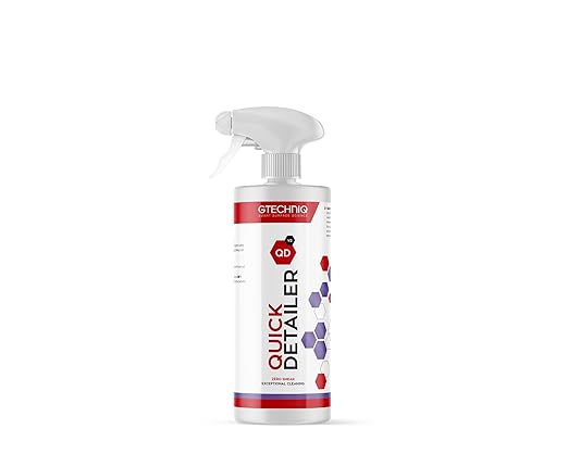 Gtechniq Quick Detailer Spray Car Polish, 8.45 fl oz | Removes Fingerprints and Watermarks, Enhances Protection and Shine, Easy to Apply and Long-Lasting Results