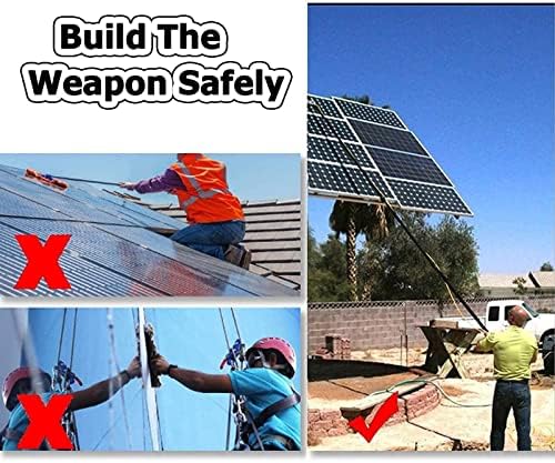 Telescopic Window Cleaning Brush - Extendable Water Fed Pole for Solar Panel & Conservatory Roof Cleaning - Outdoor Washing Equipment with Durable Brush Head