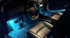iJDMTOY 4-pack 3W High Power Aqua Ice Blue Full LED Interior Lighting Kit Compatible With Tesla Model S 3 X Y Replace OEM Footwell, Step Courtesy, Trunk Area, Glove Box Lamps, etc