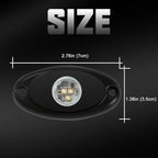 SUNPIE 8 Pods White Rock Lights – Quick Connect, 3 High Power Chips, 4M Extension Wires, Mounting Pads Included, 6000K Pure White, IP67 Waterproof, Fits Trucks, SUV, ATV, UTV, Trailer
