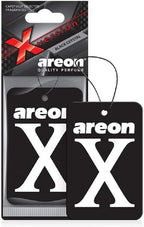 AREON X XV02 Hanging Best Car Air Freshener Black Crystal Scent, Paper Hanging Ornaments, Long Lasting Scent for Car or Home 12 Pack
