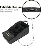 GMQ Car Seat Organizer,Automotive Seat Organizer for Front and Back Seat or Floor, Car Caddy Organizer Pu Leather Multiple Organizers and Storage for Travel Kids (Black)