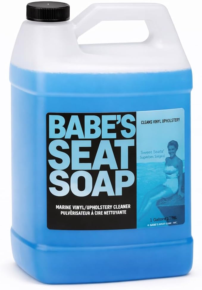 Babe’s Seat Soap – Marine Vinyl, Plastic & Leather Cleaner for Boat Seats – Cleans, Conditions & Protects Upholstery from Suntan Oil & Dirt