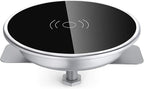 Recessed Desk Wireless Charger,15W Fast Flush Mount Qi Charging Pad,Hidden Desk Grommet Charger,Desktop Charging Station for Home/Office,Compatible with iPhone 17/16/15/Samsung/All Qi-Enabled Devices