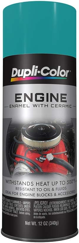 Dupli-Color DE1617 Engine Enamel Spray Paint with Ceramic - Ford Green - 12 oz Aerosol Can