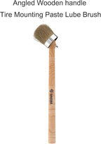 SUNSOUL Wooden Handle Angled Tire Mounting Paste Lube Brush 15.75” in Length, Compatible with Universal Tire Mounting Compounds and Other tire lubes