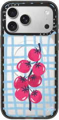 CASETiFY Impact iPhone 17 Pro Max Case [Slim/Compatible with Magsafe / 8.2 ft. 4X Military Grade Drop Protection] - Tomatoes - Clear Black