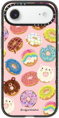 CASETiFY Impact iPhone Air Case [Slim/Compatible with Magsafe / 8.2 ft. 4X Military Grade Drop Protection] - Donuts - Clear Black