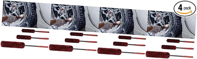 12pcs Bendable Tire Cleaning Brushes Automotive Wheel Detailing Kit Soft Bristle Car Wash Tools for Rims and Tires Fit for Vehicle Models