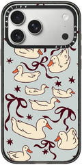 CASETiFY Impact iPhone 17 Pro Max Case [Slim/Compatible with Magsafe / 8.2 ft. 4X Military Grade Drop Protection] - Ducks and Bows - Clear Black