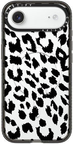 CASETiFY Impact iPhone Air Case [Slim/Compatible with Magsafe / 8.2 ft. 4X Military Grade Drop Protection] - Lacie Leopard - Clear Black