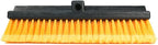 CARCAREZ 15" Flow-Thru Bi-Level Car Wash Brush Head Fits for RV Cleaning with Feather-Tip Bristles Orange