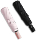 BAODINI Small UV Protection Travel Umbrella Compact for Rain and Sun UPF 50+ Windproof Portable 42 inch Umbrella for Women and Men
