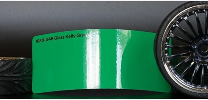 3M Car Wrap Roll 2080 Gloss Kelly Green | G46 | (5ft x 8ft (40 Sq/ft)) | Automotive Vinyl Wrap for Cars - Car Interior Wrap & Exterior | w/Free Instawraps Pro Glove