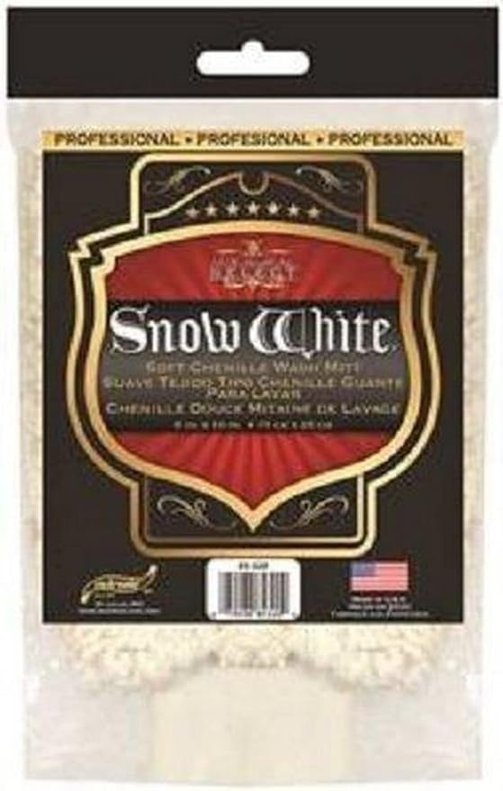 Myers 85-320 Snow White 85-320 Heavy Duty Professional Car Wash Mitt, 10 in L x 6 in W, Cotton Chenille, 1 Pack