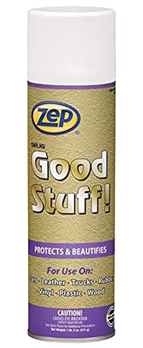 Zep Good Stuff Surface Protectant 18 Ounce - (Case of 12) 912501 - Water-Based Vinyl, Rubber, and Plastic Protectant. for Use On Vehicle Interiors, Luggage, Handbags, Sporting Goods, Rubber Handrails