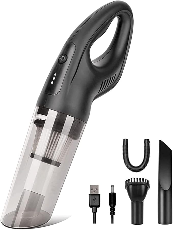 Portable Car Vacuum Cleaner, Handheld Portable Vacuum Cleaner for Car, 5000PA High Power Handheld Vacuum Cleaner, Suction Vacuum with Wet or Dry Auto Accessories Kit for Car Interior Detailing