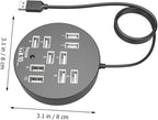USB Hub Ports Expander High-Speed USB Data Dock Station Efficient Multi-Port for Laptops and Desktops