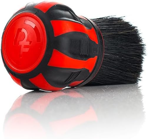Detail Factory - Screwball Brush - Easy-to-Hold Non-Slip Rubber Grip - Safe for Paint and Interior Surfaces, Detail Around Grilles, Emblems, Trim, and More - Red