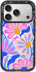 CASETiFY Impact iPhone 17 Pro Case [Slim/Compatible with Magsafe / 8.2 ft. 4X Military Grade Drop Protection] - Mystic Daisy - Clear Black