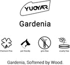 Yuoyar Wood Car Scents Air Freshener Visor Clips Diffuser Odors Eliminator (Gardenia, 2 Packs)