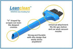 2'' x 12'' Wet/Dry Vacuum Claw Nozzle and Tool—Ice Scraper All-in-One (Compatible Bundle) for Auto, Home, Trucks, RVs, & Gas Stations Car Wash Cleaning Supplies, Utility, Attachment Kits (Blue/Black)