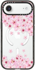 CASETiFY Impact iPhone Air Case [Slim/Compatible with Magsafe / 8.2 ft. 4X Military Grade Drop Protection] - Sakura Cherry Saturday - Clear Black