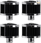 RYANSTAR RACING 4PCS 23MM High Flow Vent Valve Cover Breather Filter Universal Car Air Filter Cold Air Intake Filter Small Air Filter Breather Universal Air Vent Cover Black