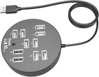 USB Hub Ports Expander High-Speed USB Data Dock Station Efficient Multi-Port for Laptops and Desktops
