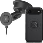 Quad Lock Heavy Duty Suction Car Phone Mount with MAG Phone Case and MAG Wireless Charging Head for iPhone 17 Air